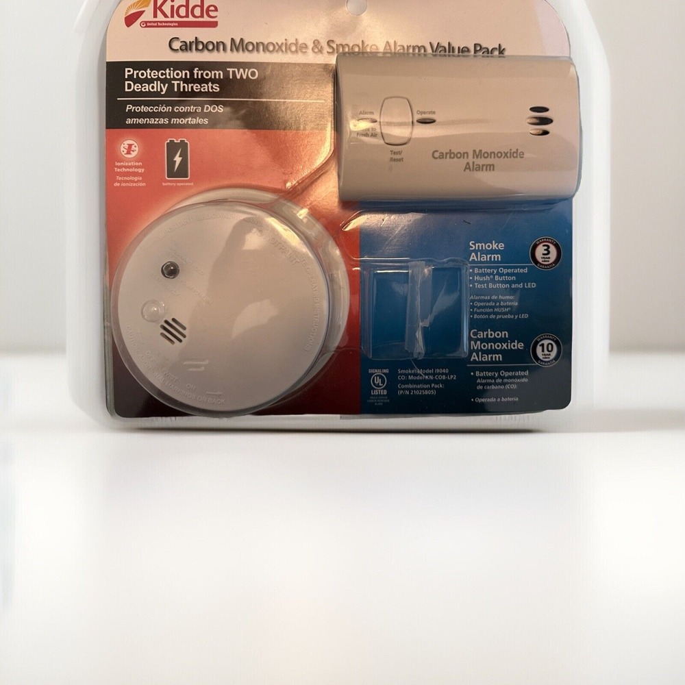 KIDDE CARBON MONOXIDE & 💭 SMOKE ALARM 🚨Value Pack! NEW! No Batteries